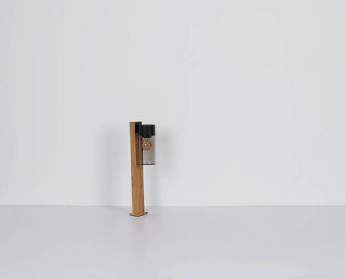 Außenleuchte 31976 - Schwarz, Natur, Glas/Metall (9/14,5/50cm) - Globo
