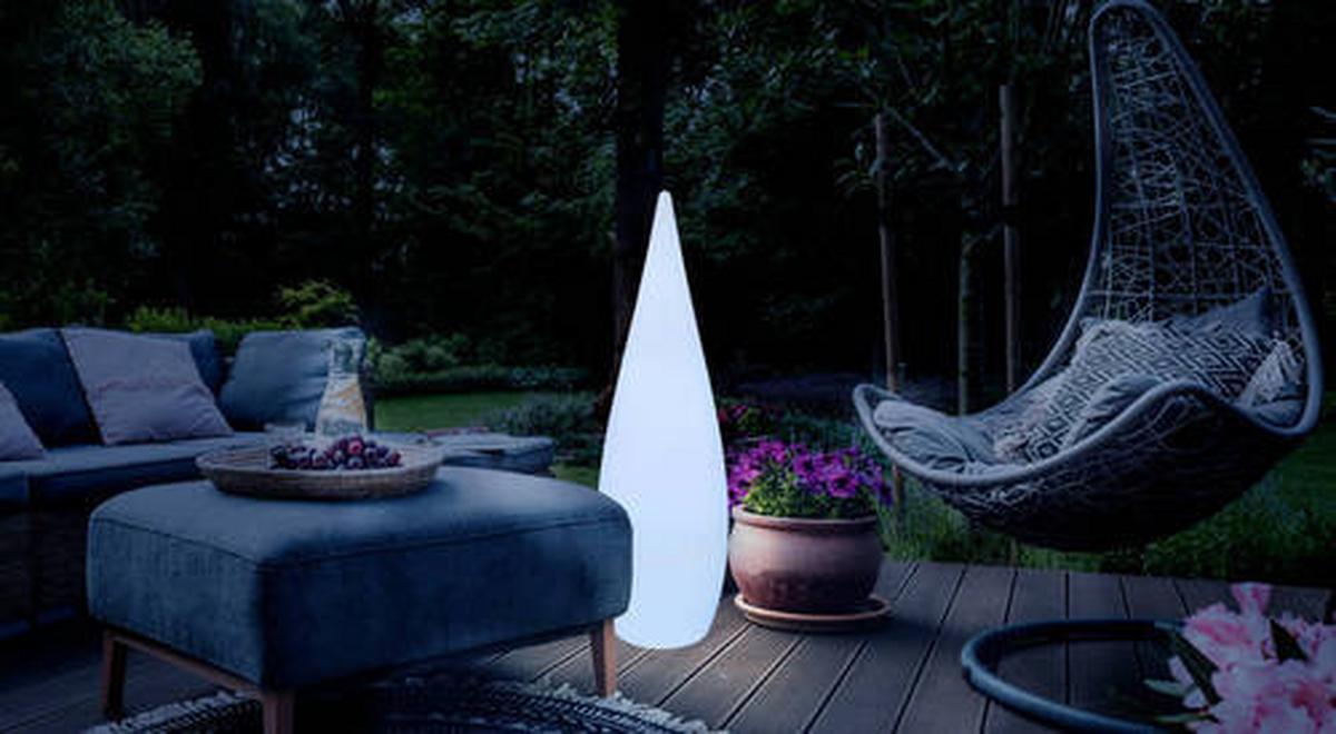 Außenstehleuchte 31771rgbsh - Opal/Schwarz, Design, Kunststoff (36/120cm) - Globo