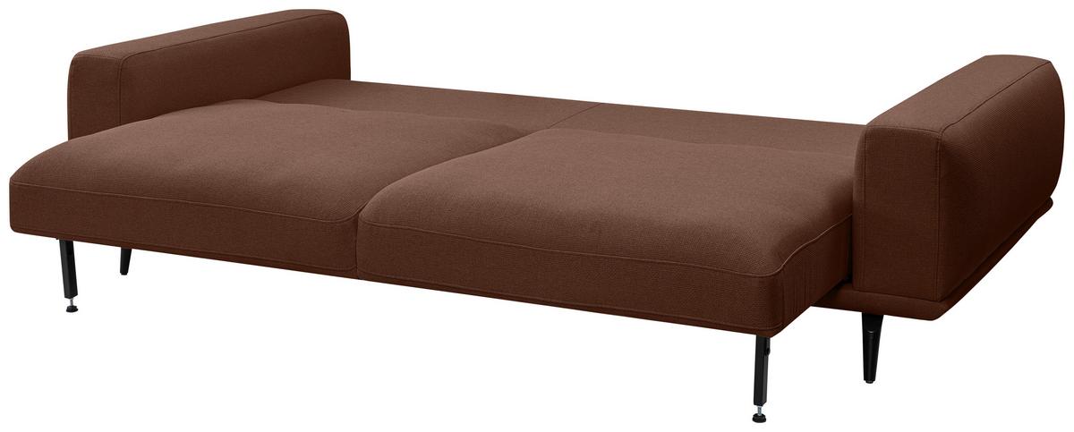 3-sitzer-sofa Selene Braun, B: 242 Cm - Schwarz/Braun, MODERN, Textil (242/89/115cm) - MID.YOU