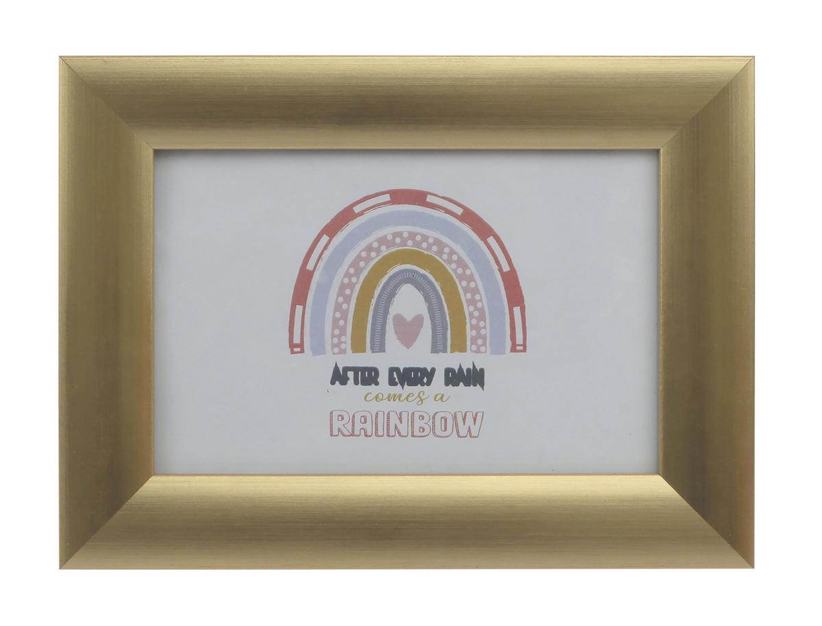 Képkeret Katrin - pink/aranyszínű, Konventionell, műanyag/faalapú anyag (14,1/19,1/1,3cm) - Luca Bessoni