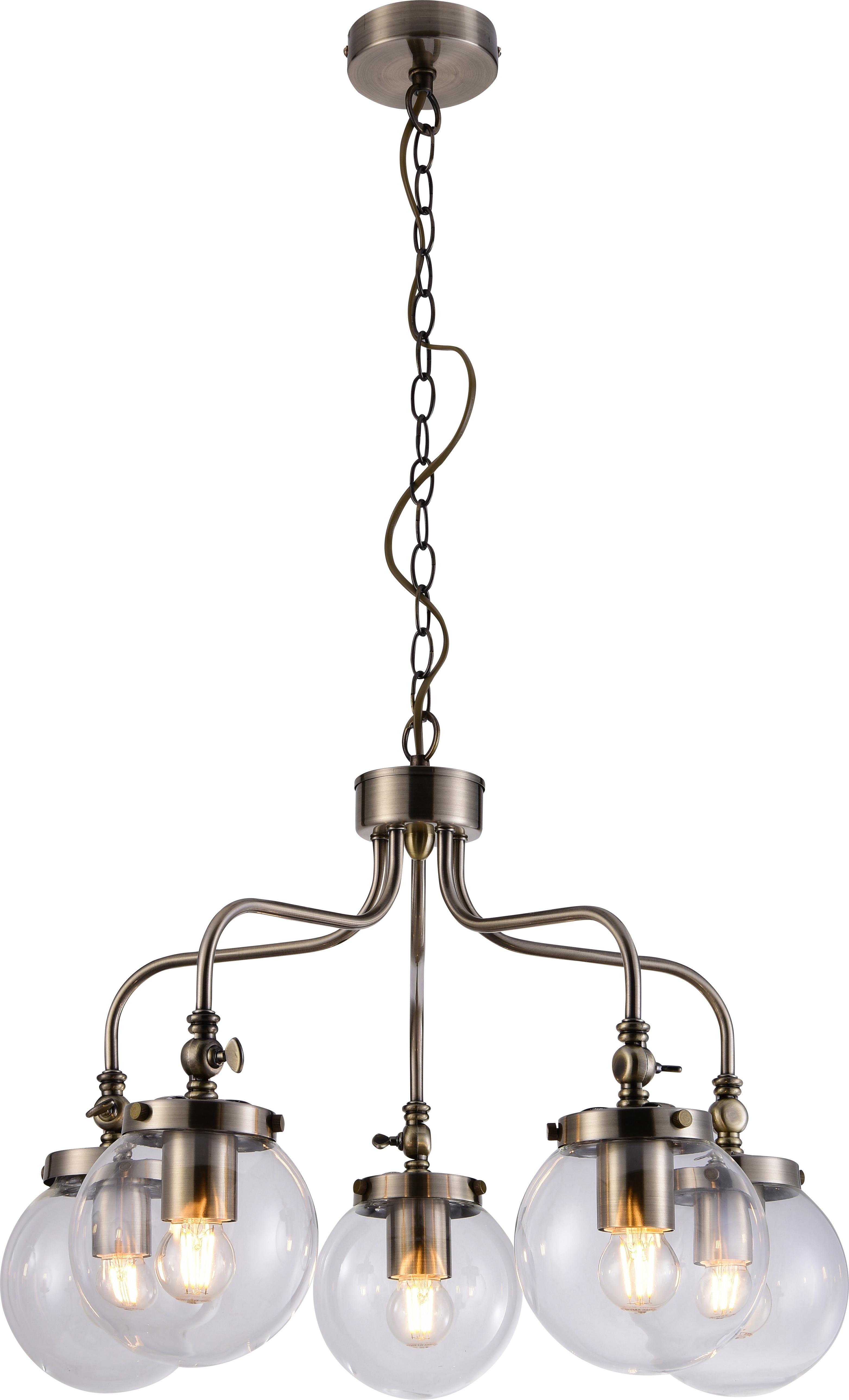 Pendelleuchte 35-70876 Ballet - Goldfarben/Schwarz, KONVENTIONELL, Metall (55/55/80cm)