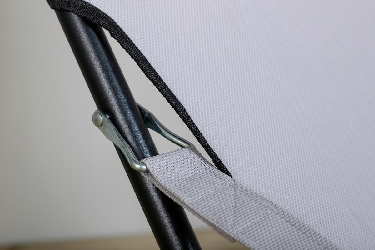 Strandsessel Seville Metall, Textil - Schwarz/Grau, KONVENTIONELL, Textil/Metall (63/89/84cm) - Gardenson
