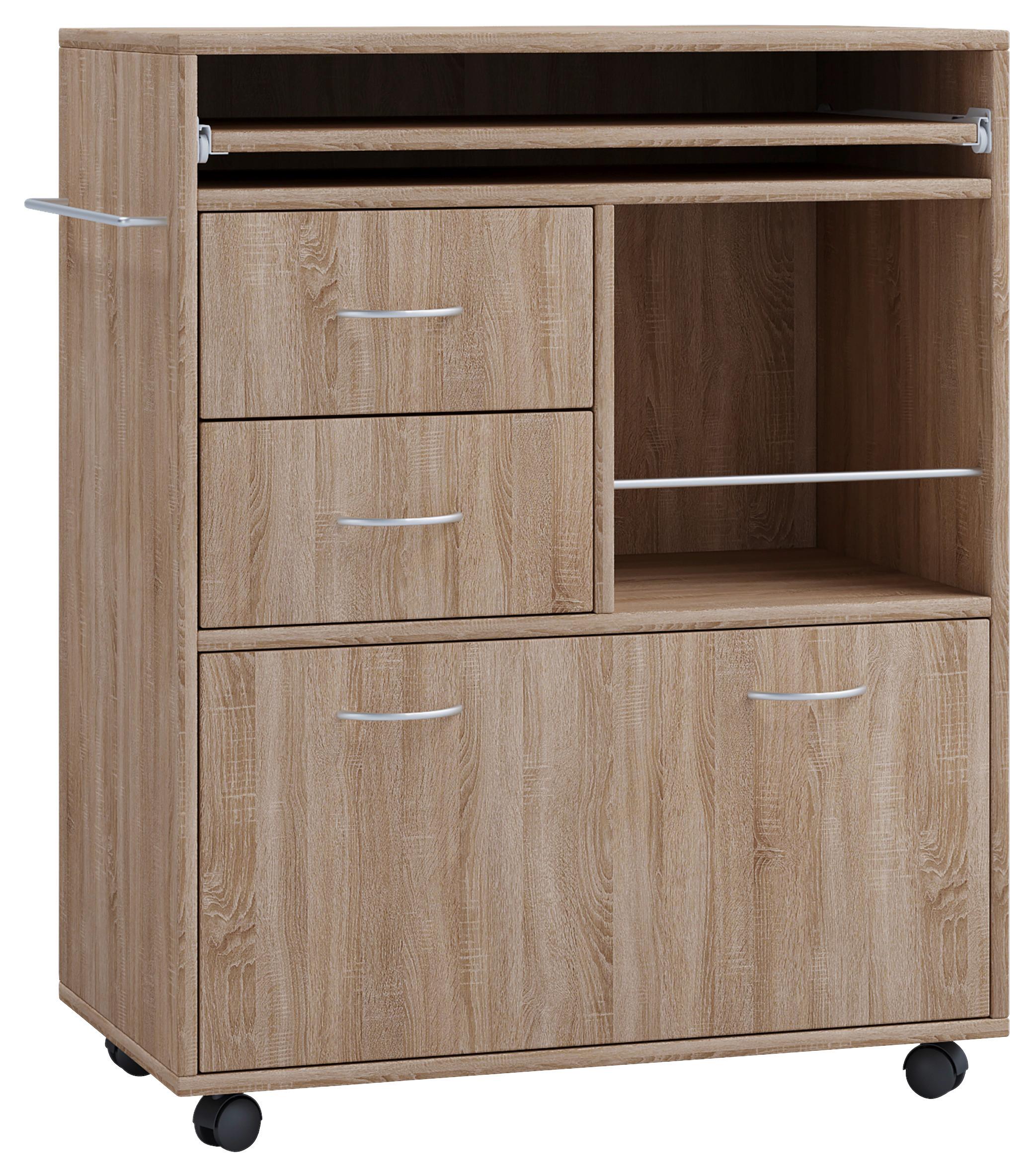 Allzweckwagen Kicha - Sonoma Eiche, Design, Holzwerkstoff/Kunststoff (70/40/86cm) - MID.YOU