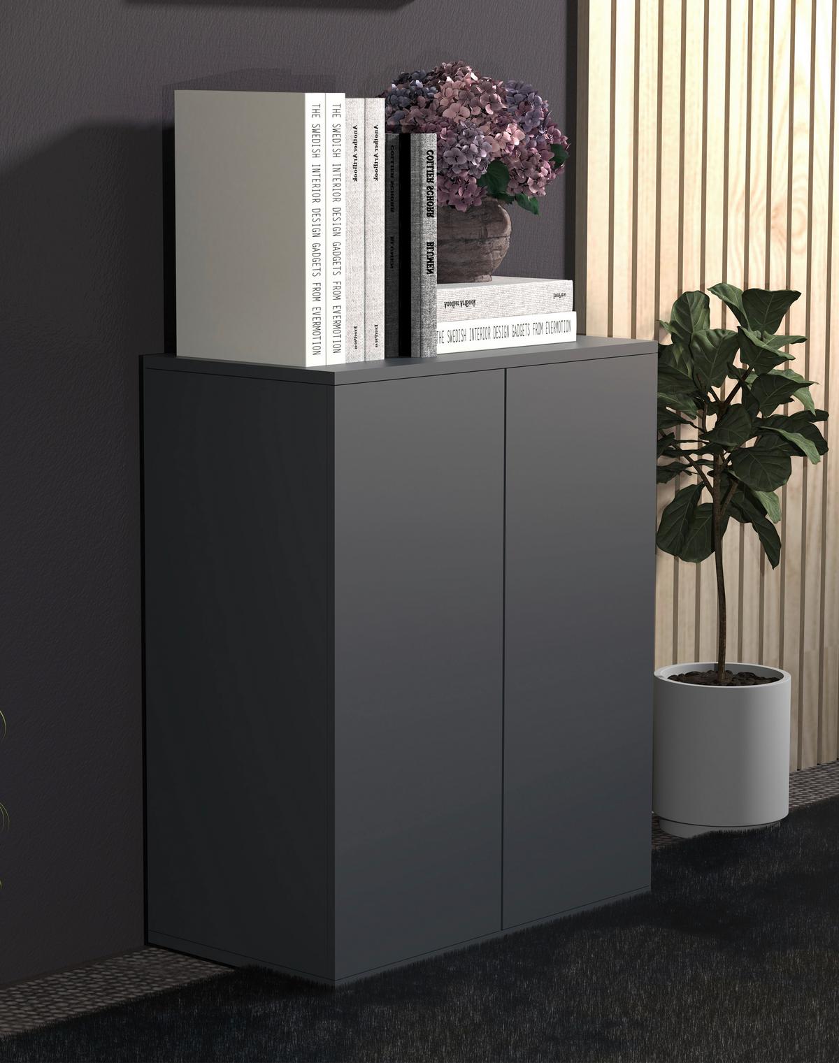 Kommode Dalrosa Anthrazit - Anthrazit, MODERN, Holzwerkstoff (60/73/32cm) - MID.YOU