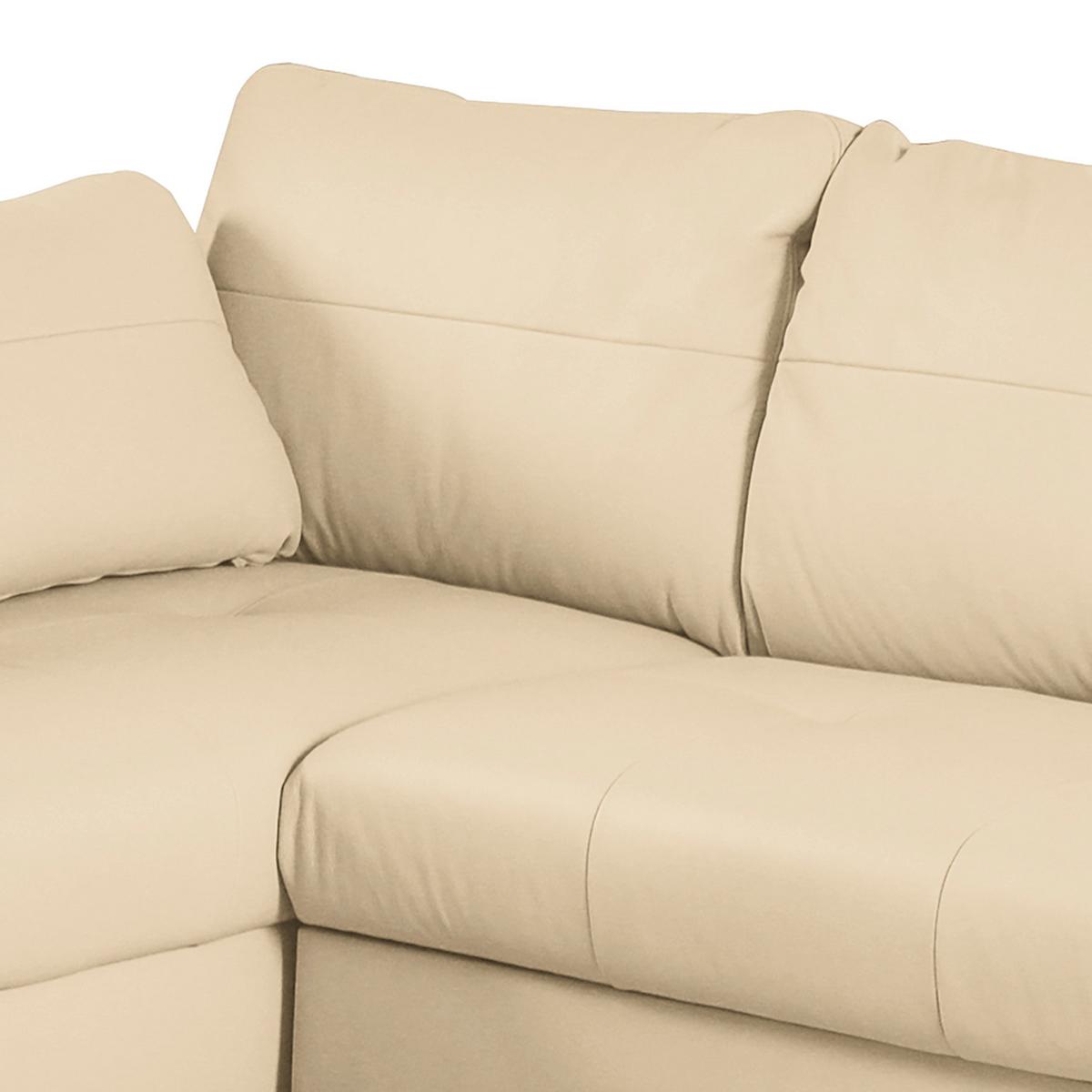 Ecksofa Compact Beige B: 168x227 Cm - Beige/Buchefarben, Design, Leder/Textil (168/227cm) - Livetastic