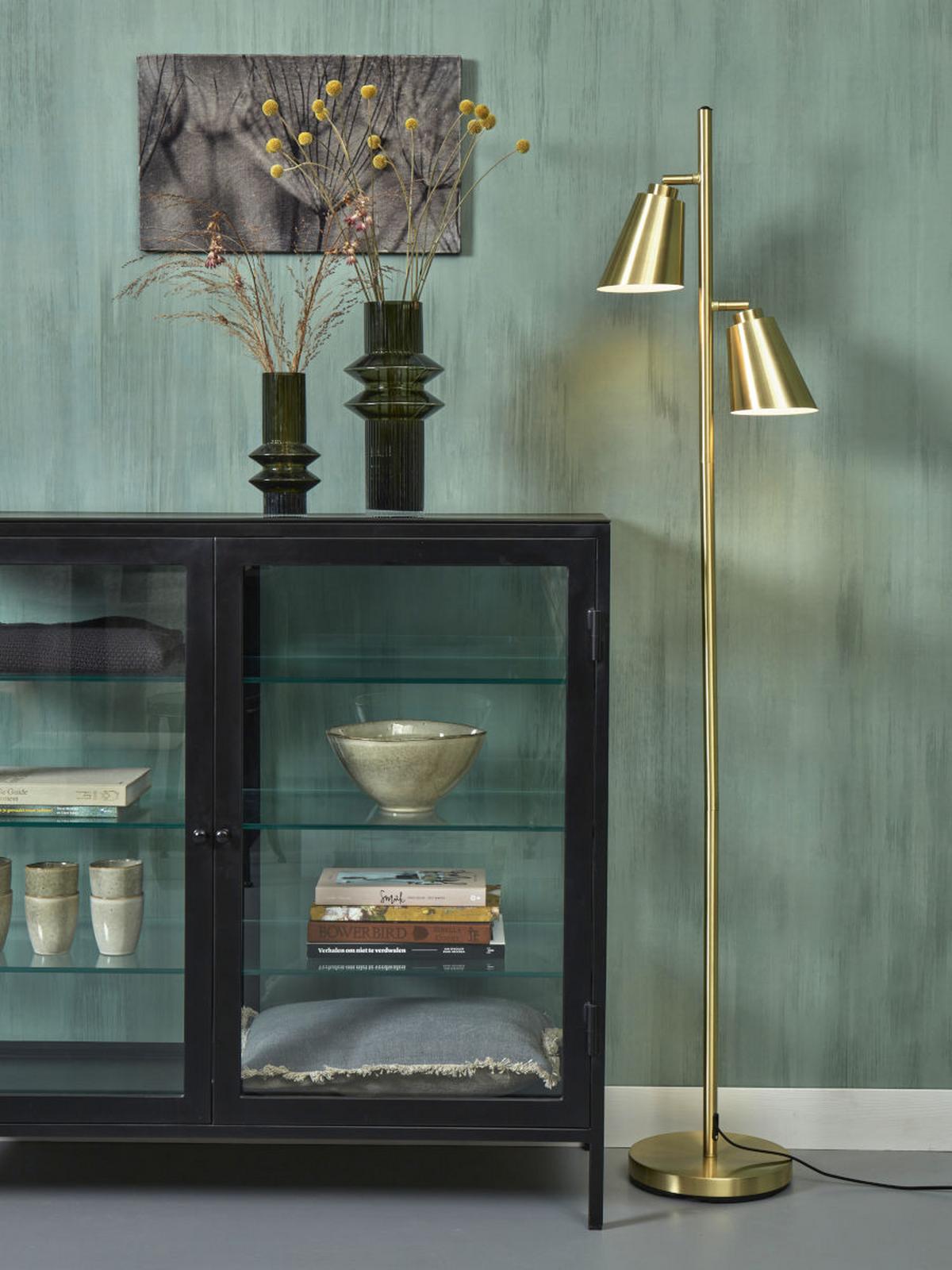 Stehlampe Bremen Goldfarben Mit Schalter - Goldfarben, Basics, Metall (25/162cm) - It's about Romi