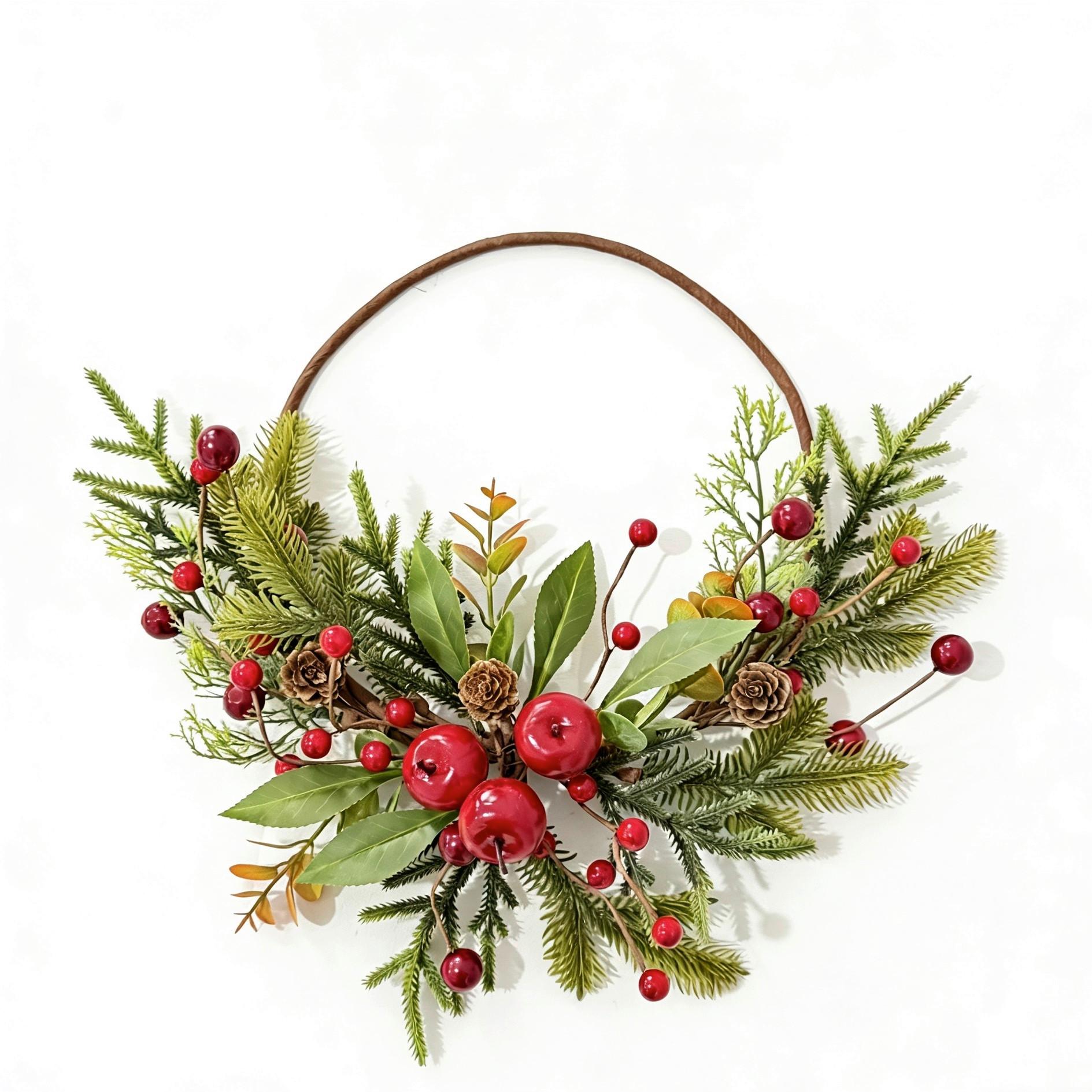 KRANZ DENI -PAZ- - Rot/Braun, KONVENTIONELL, Naturmaterialien/Kunststoff (38/9cm) - Luca Bessoni