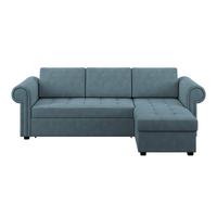 Ecksofa Oslo Petrol B: 260 Cm - Petrol, ROMANTIK / LANDHAUS, Textil (260/85/155cm) - James Wood