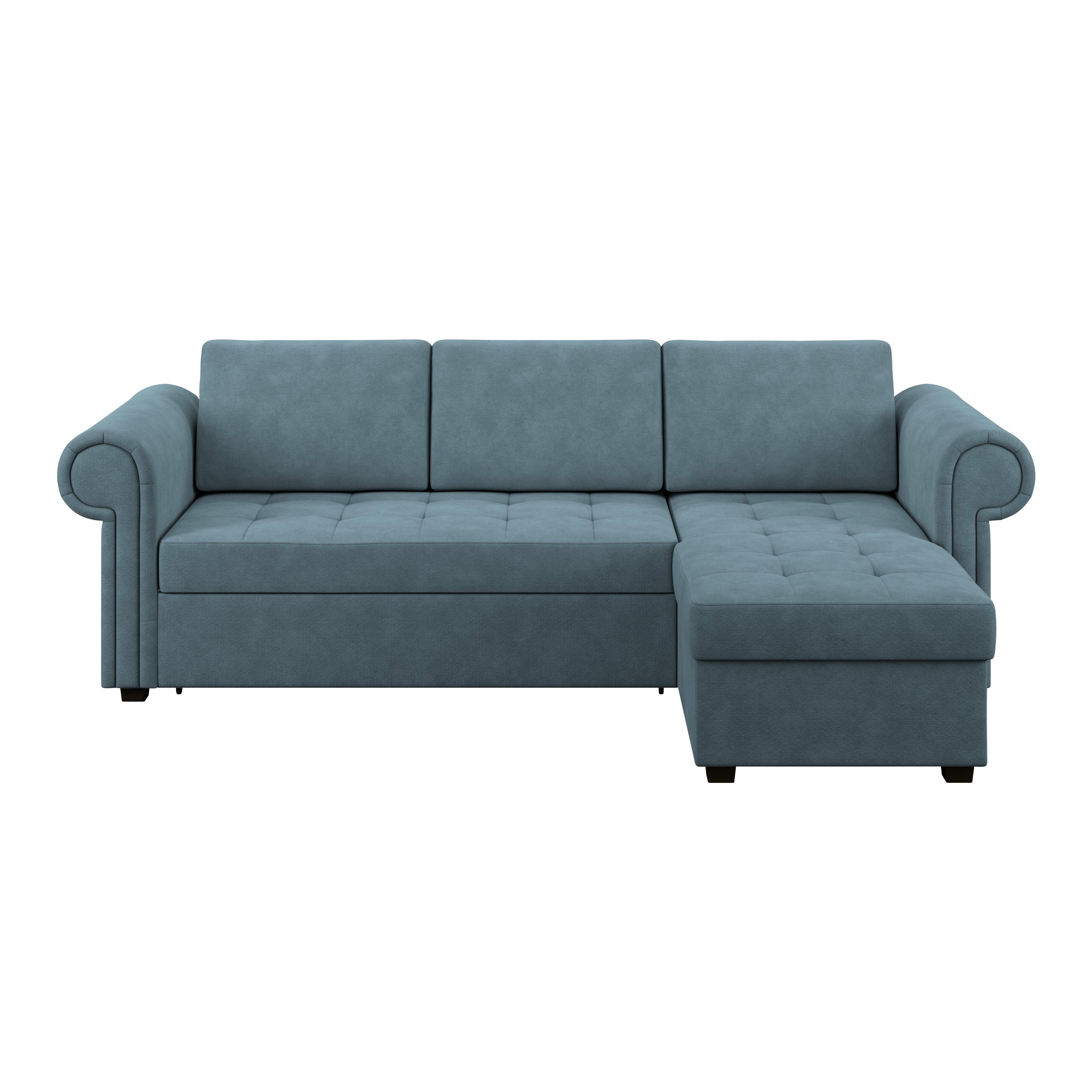 Ecksofa Oslo Petrol B: 260 Cm