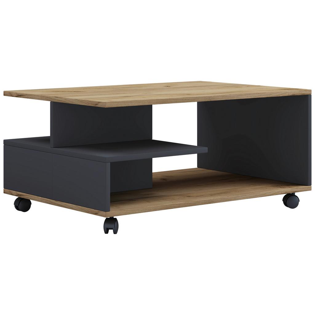 Couchtisch Stango Anthrazit Honigeiche Dekor