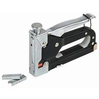 Handtacker Faris Klammen 4-14 mm, mit Schlagkraftregler - Silberfarben/Schwarz, KONVENTIONELL, Metall