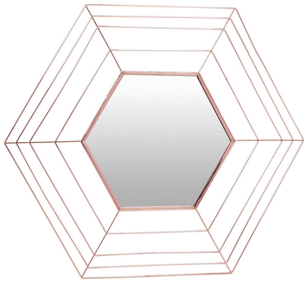 Wandspiegel Romeo 110 Kupfer - Kupferfarben, Basics, Glas/Metall (79,5/69/1,5cm) - Kayoom