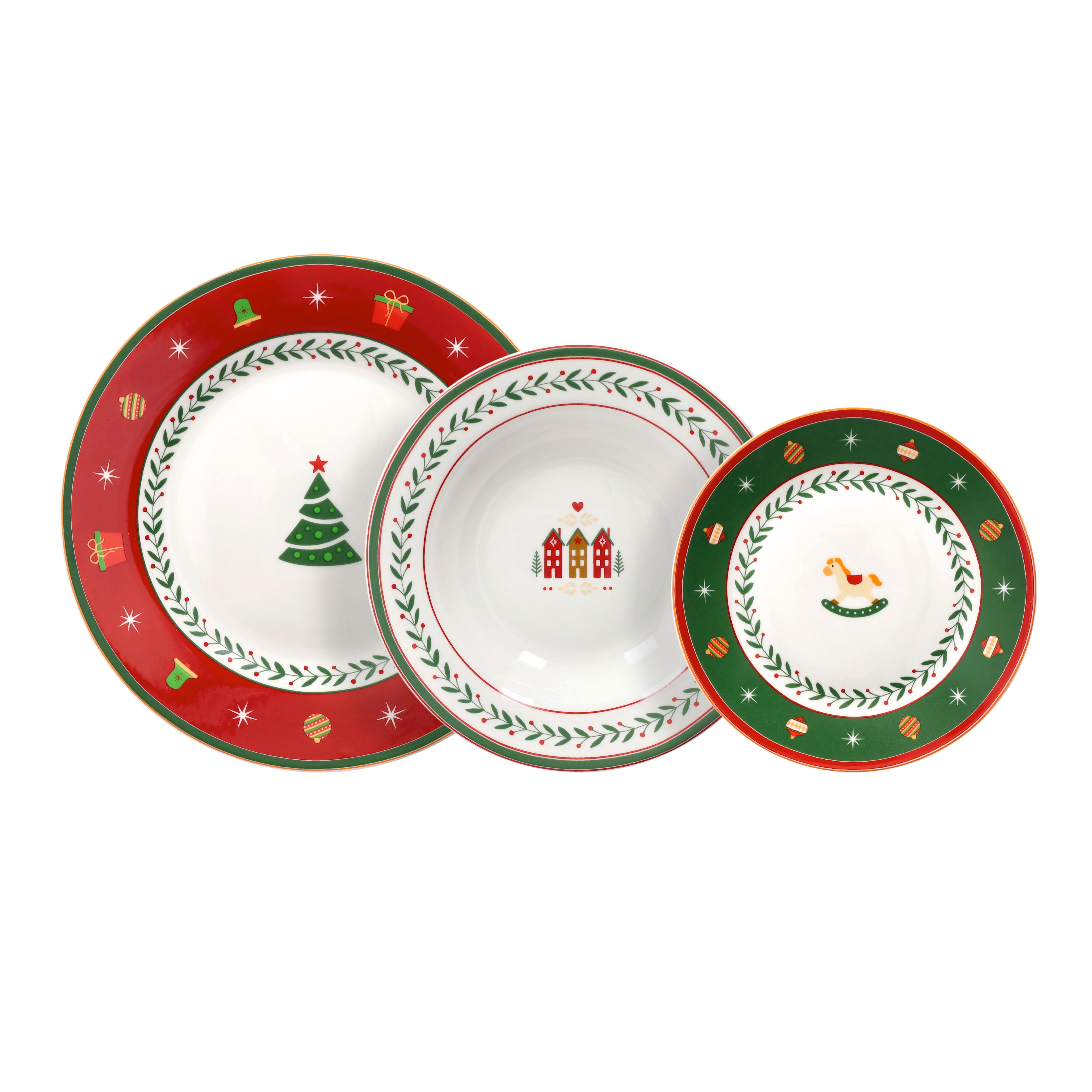 Tafelservice Christmas Toy - Multicolor, KONVENTIONELL, Keramik - Tognana