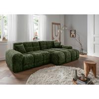 Ecksofa  Bosco Dunkelgrün S: 301x152 cm - Dunkelgrün/Schwarz, MODERN, Textil (301/152cm) - Livetastic