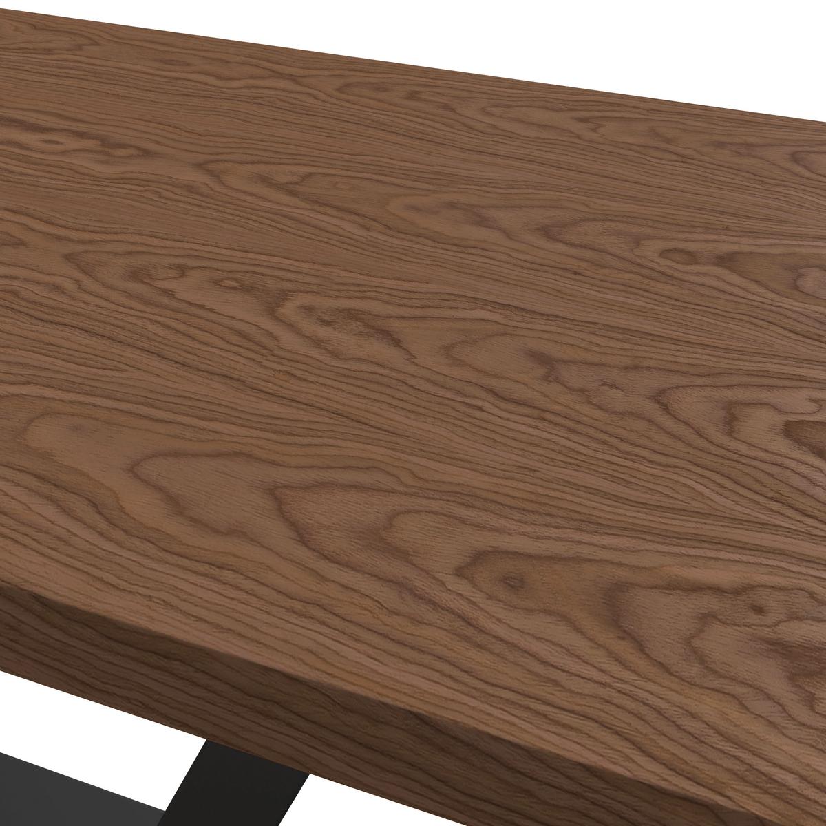 Jedálenský stôl Loca, 140 - čierna/farba vlašského orecha, Modern, kov/drevo (140/76/80cm) - Bessagi Home