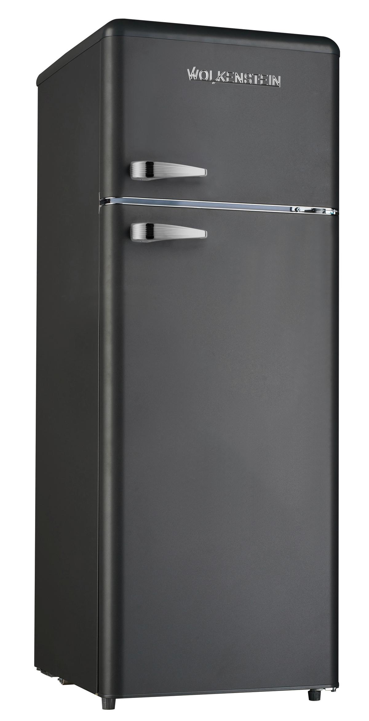 Kühl-gefrierkombination Gk 212.4rt B Schwarz 172+39 L - Schwarz, Basics, Kunststoff/Metall (54,50/145,60/62,60cm) - Wolkenstein