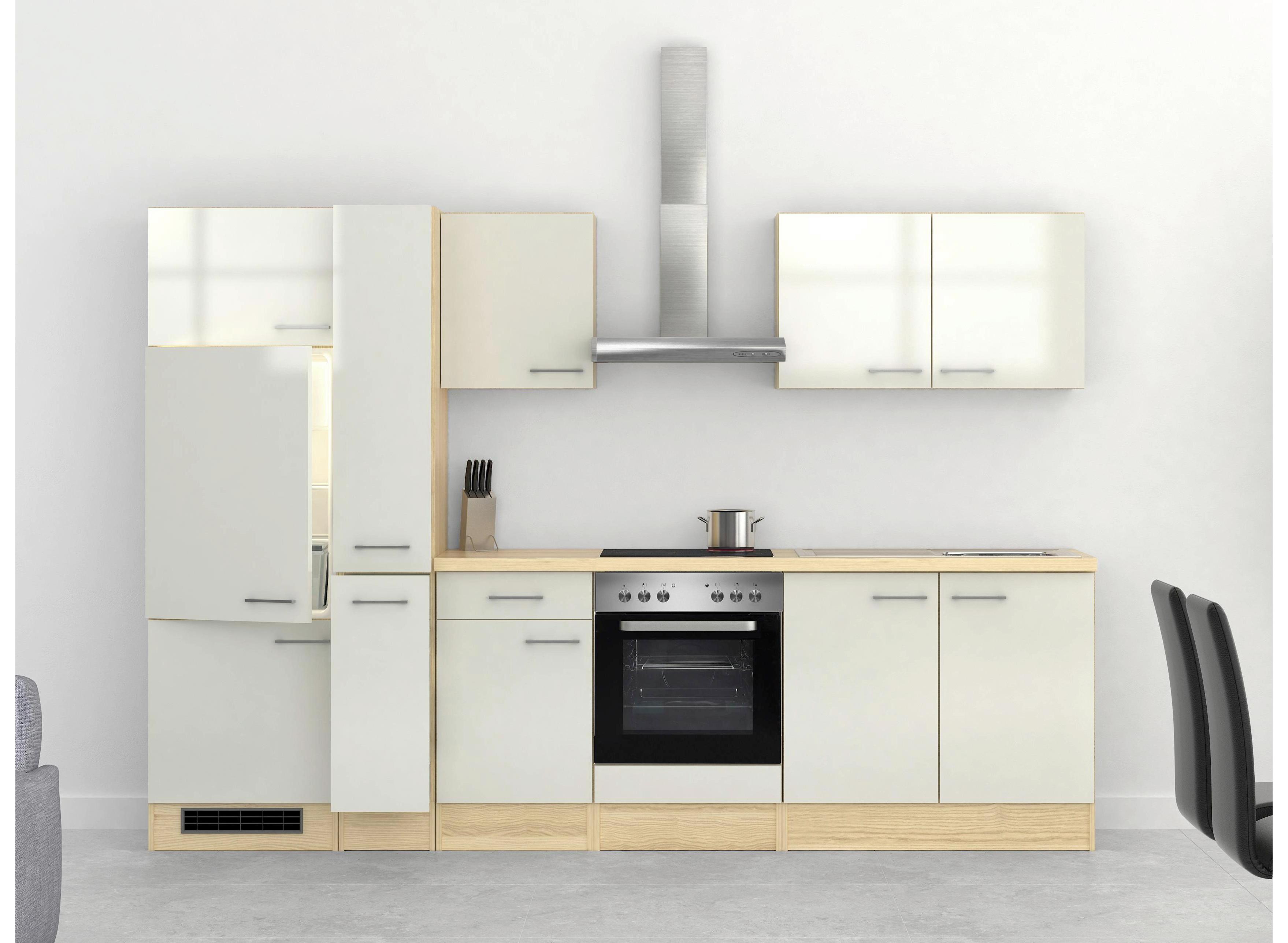 Küchenblock mit 4-teiligem Geräteset und Spüle