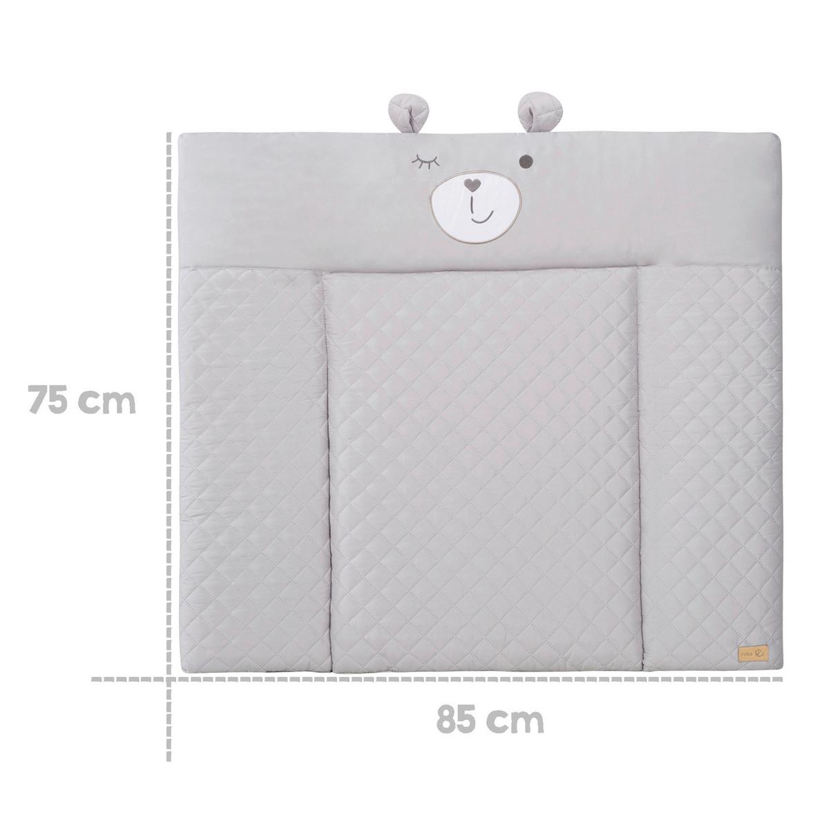 Prebaľovacia podložka BEAR GRAU, 85x75 cm - sivá, Konventionell, textil (85/4/75cm)