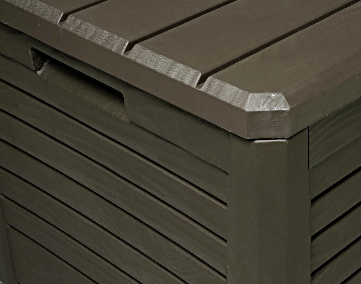 Kissenbox Wasserdicht Woody 148x60x72 cm, 550 L Braun - Braun, MODERN, Kunststoff (148/60/72cm)
