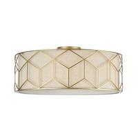 Deckenleuchte Messina - Beige/Goldfarben, Trend, Kunststoff/Textil (57/19cm) - MAYTONI