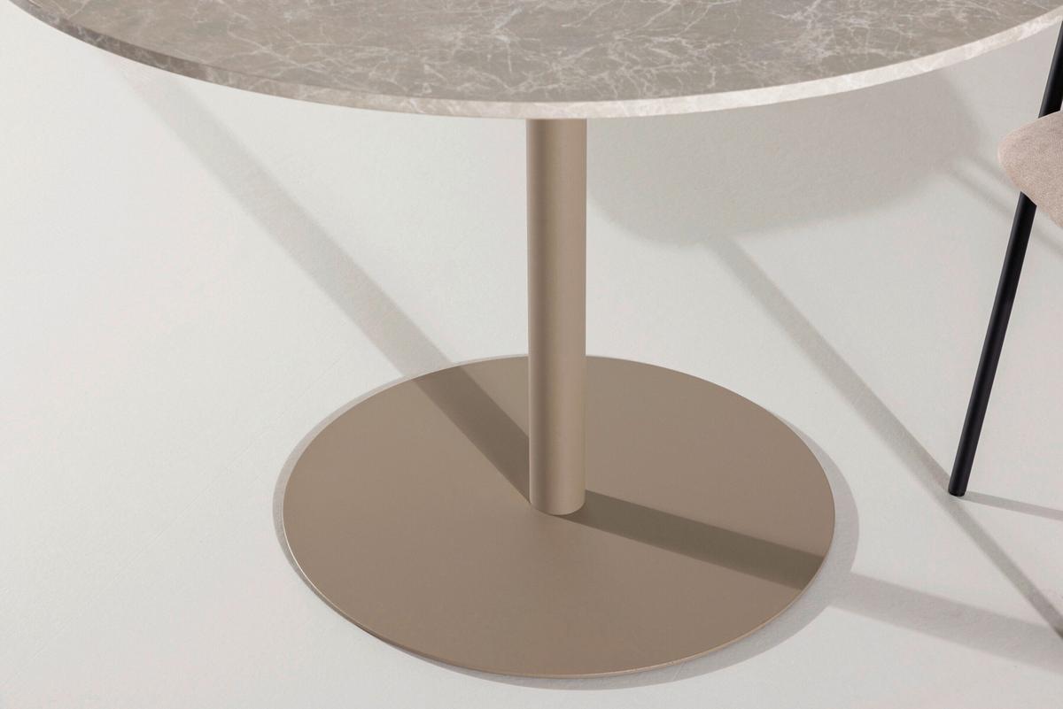 Esstisch Lycke Beige Dxh: 110x75 Cm - Beige, MODERN, Holz/Metall (110/75cm) - Livetastic