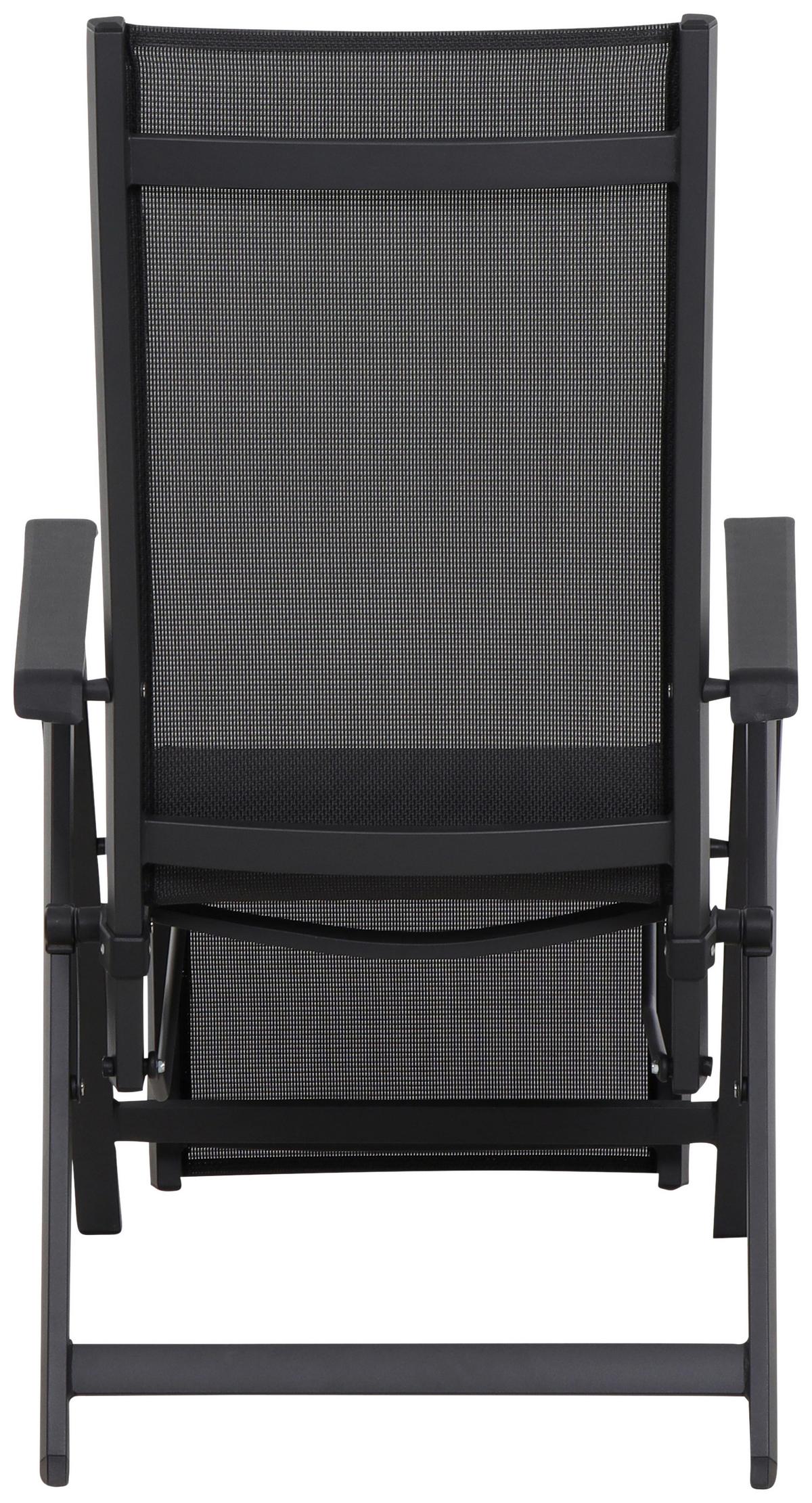 Gartensessel Klappbar Tesoro Metall/textil - Anthrazit/Schwarz, KONVENTIONELL, Kunststoff/Textil (61/111/72cm) - Siena Garden