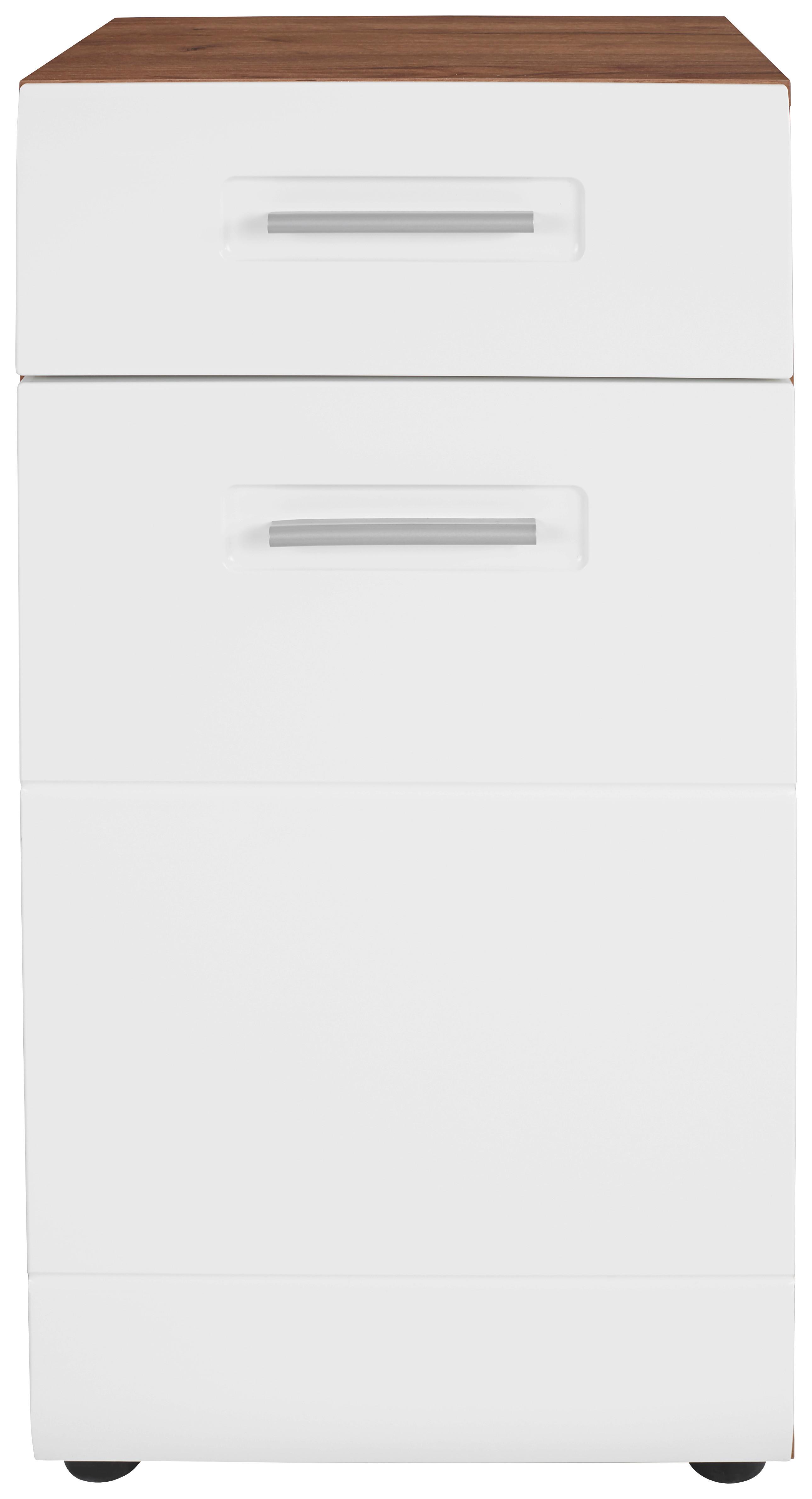 Komód Avensis New - tölgyfa színű/fehér, Konventionell, faalapú anyag (45/85,4/37cm) - Luca Bessoni