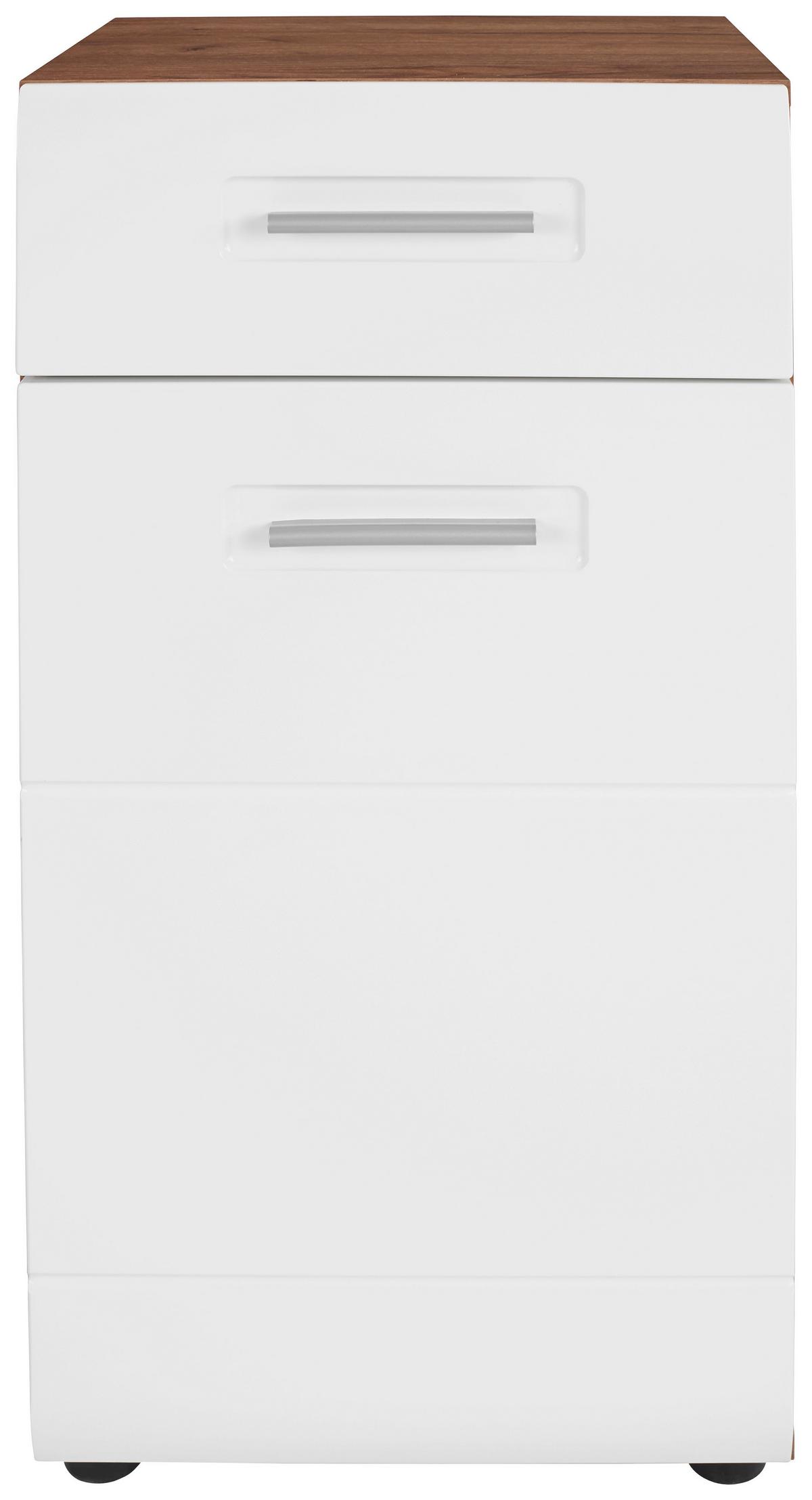 Komód Avensis New - tölgyfa színű/fehér, Konventionell, faalapú anyag (45/85,4/37cm) - Luca Bessoni