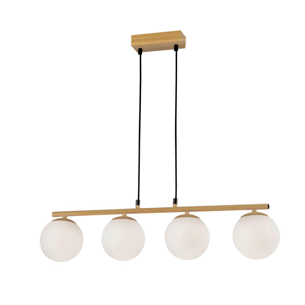 Pendelleuchte 34-37442 Carrine - Eichefarben/Schwarz, KONVENTIONELL, Metall (68/13/100cm)