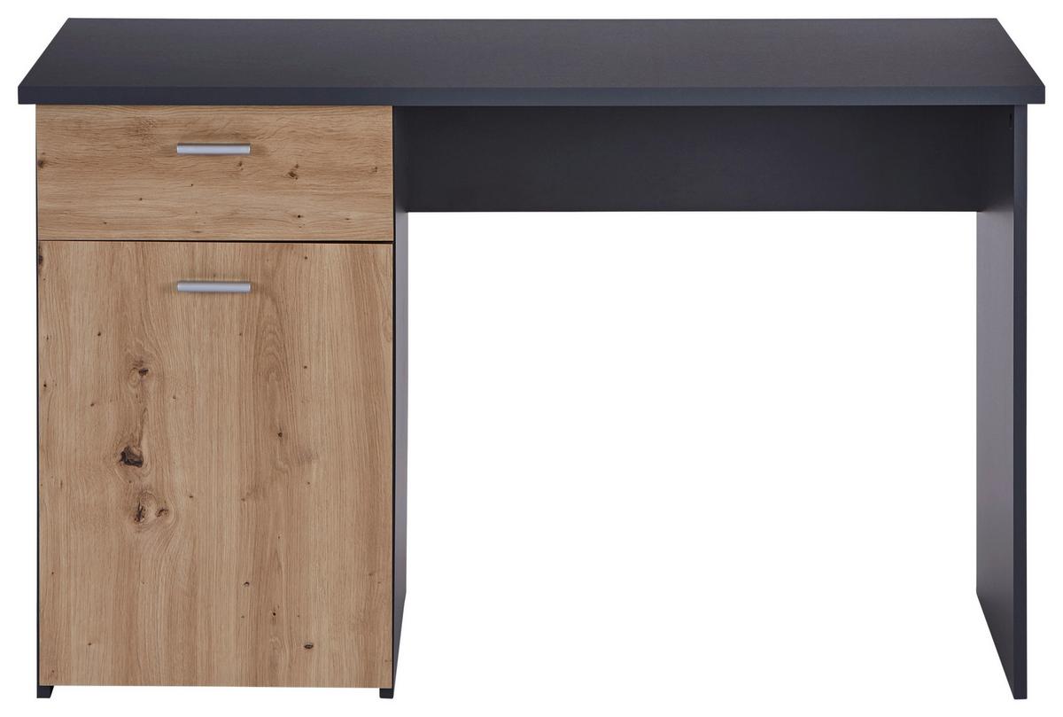 Schreibtisch Mit Schublade B: 120 Cm H: 75,5 Cm Simon - Anthrazit/Eiche Artisan, MODERN, Holzwerkstoff (120/75,5/60cm)