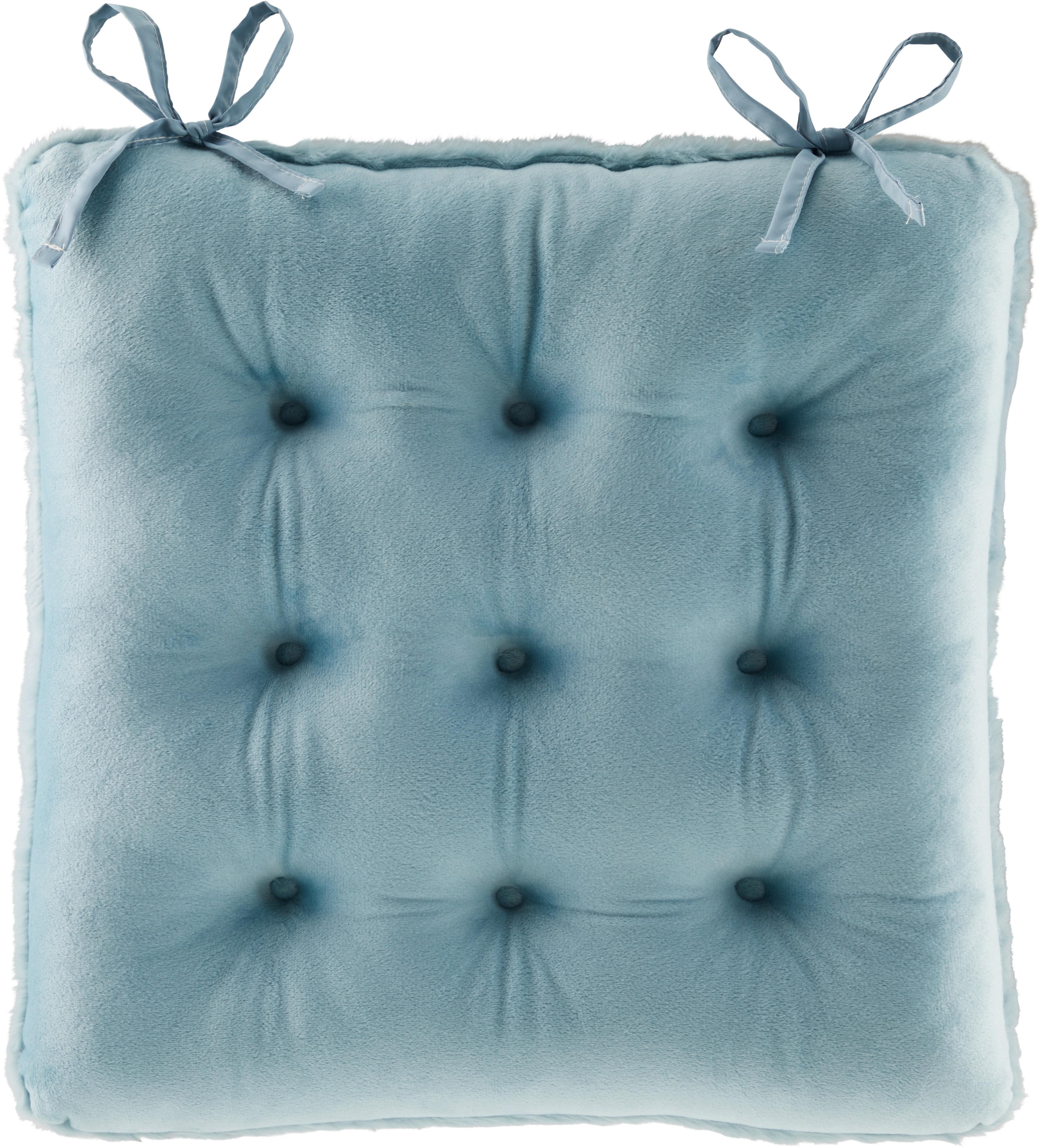 Sitzkissen Cozy - Blau, MODERN, Textil (40/40/4cm) - Luca Bessoni