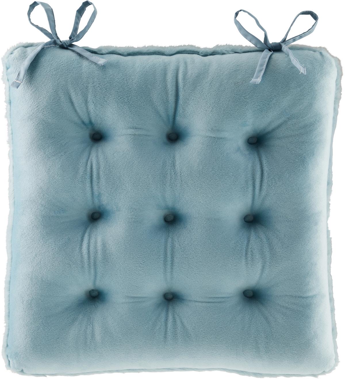Sitzkissen Cozy - Blau, MODERN, Textil (40/40/4cm) - Luca Bessoni