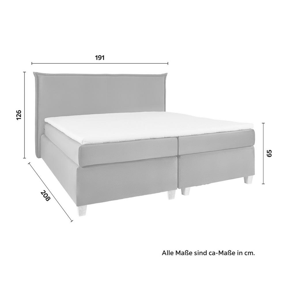 Manželská boxspring postel RINA, 180x200, šedá