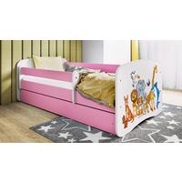Kinder-/Juniorbett Babydreams inkl. Matratze 80x160 - Pink/Birkefarben, MODERN, Holz/Holzwerkstoff (80/160cm) - MID.YOU