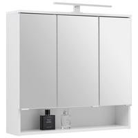 Spiegelschrank Fresh Mit Led 2-Türig Bht: 60x75x20 Cm - Weiß, KONVENTIONELL, Glas/Holzwerkstoff (80/75/20cm) - Ondega