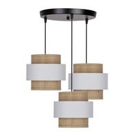 Pendelleuchte 33-18212 Rattan - Creme/Schwarz, Natur, Kunststoff/Metall (45/45cm)