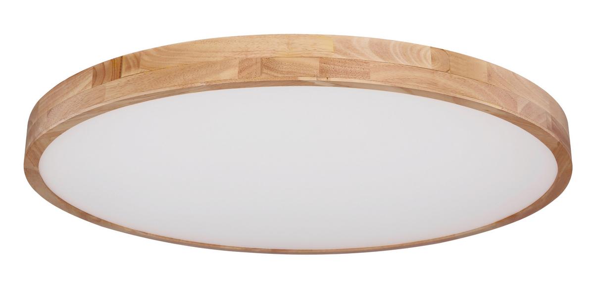 Led Deckenleuchte Rainer Ø 80 cm mit Fernbedienung - Beige/Weiß, Basics, Kunststoff/Metall (80/10,5cm) - Globo