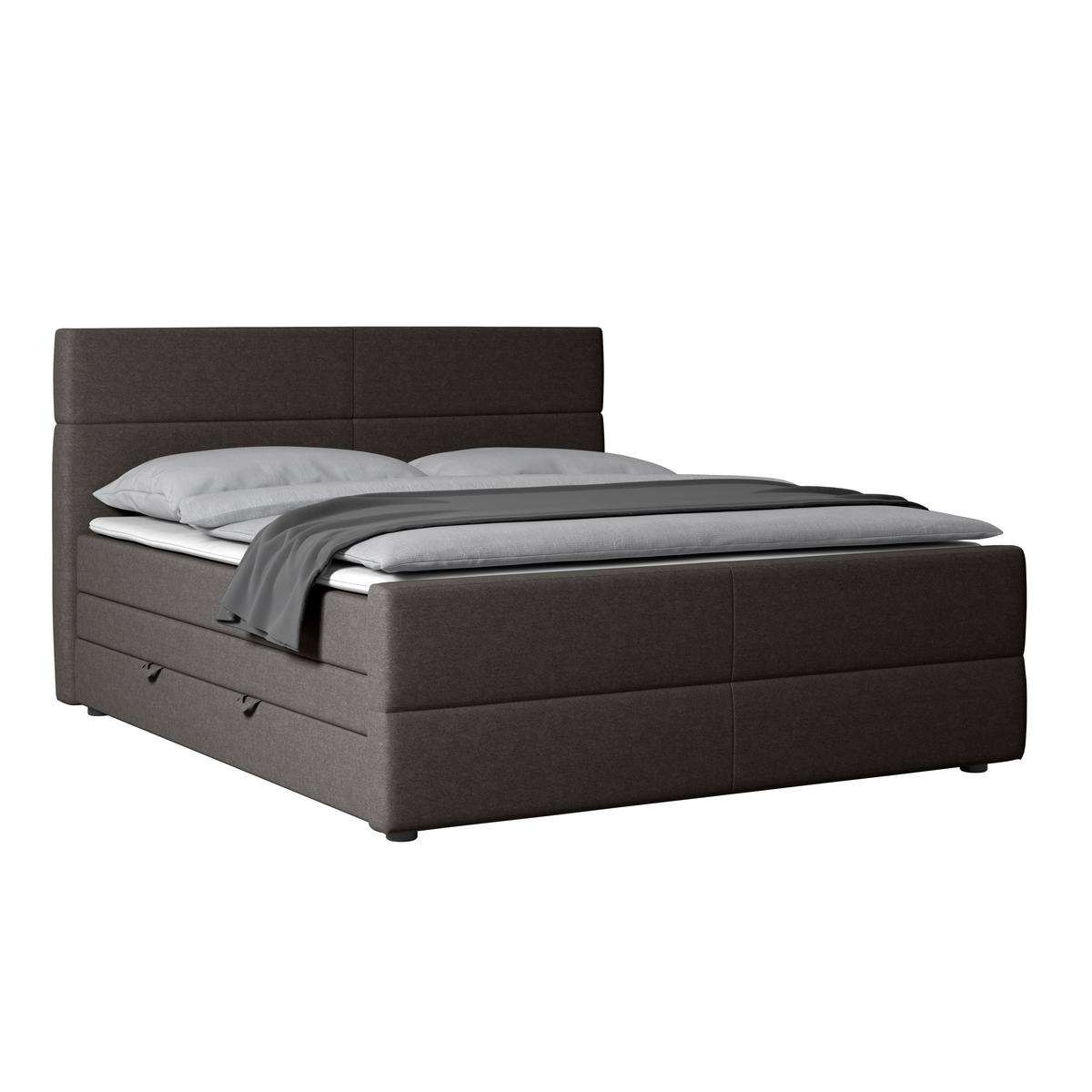 Boxspringbett Verona 180x200 Cm Anthrazit - Anthrazit, MODERN, Holz/Kunststoff (180/200cm) - MID.YOU