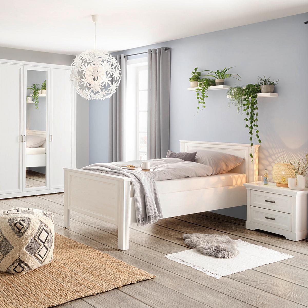 Posteľ MARILOU biela, 100/200 cm - biela, Romantik / Landhaus, kompozitné drevo (100/200cm) - Zandiara