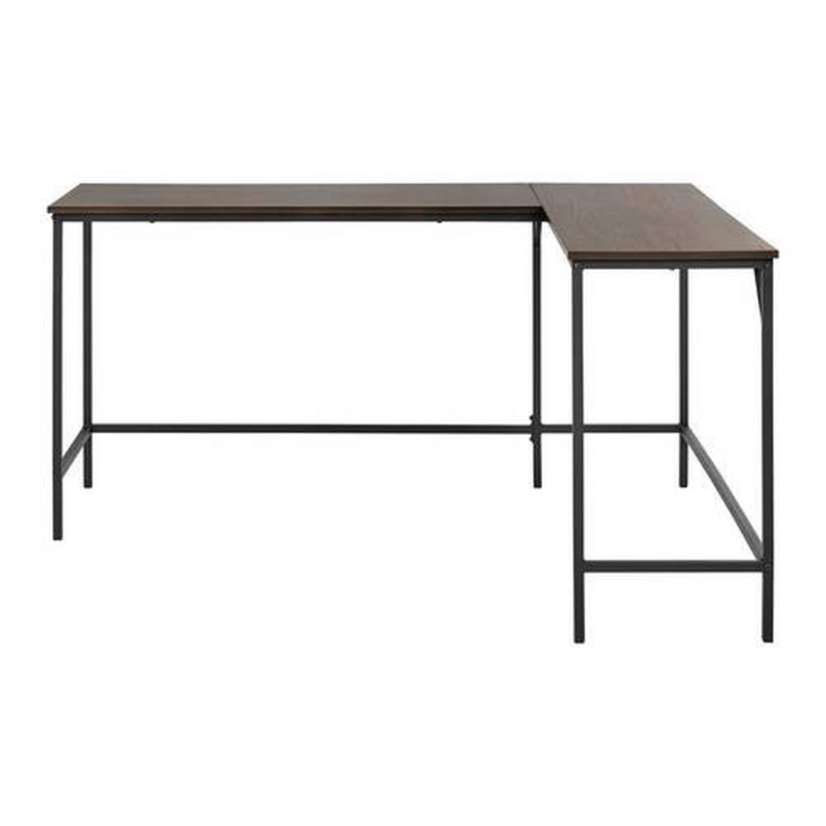 Psací stůl ANABELA dekor orech - černá/barvy vlašských ořechů, Moderní, kov (120/150/50/75cm) - Bessagi Home