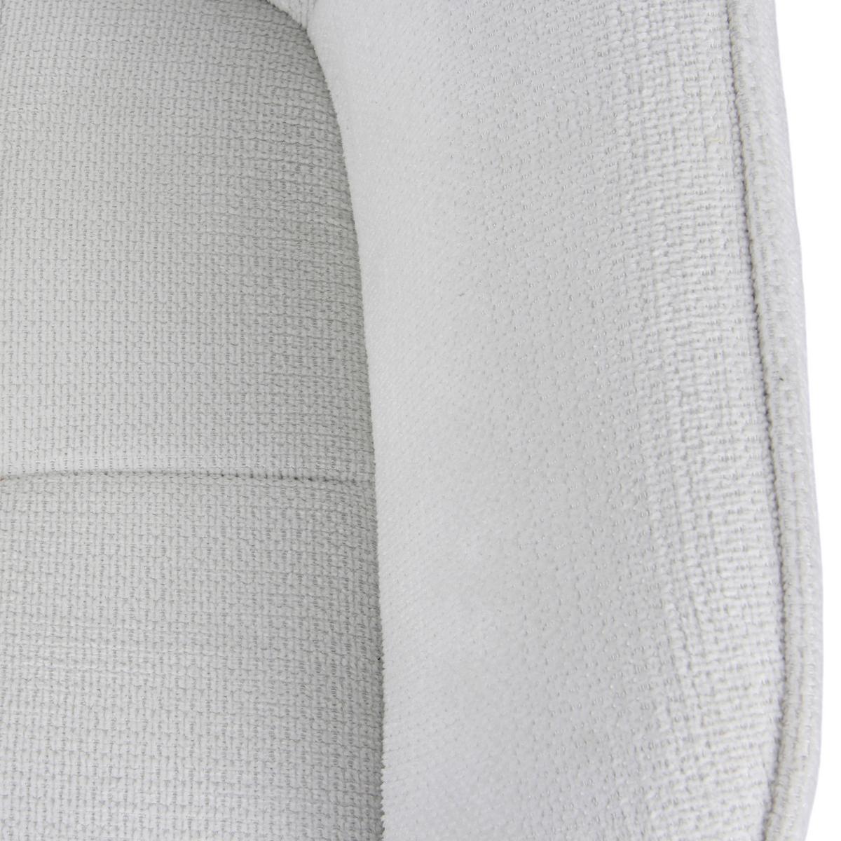 Stolička s podrúčkami COSIMA - biela/prírodná farba, Design, kov/drevo (59/84/61cm)