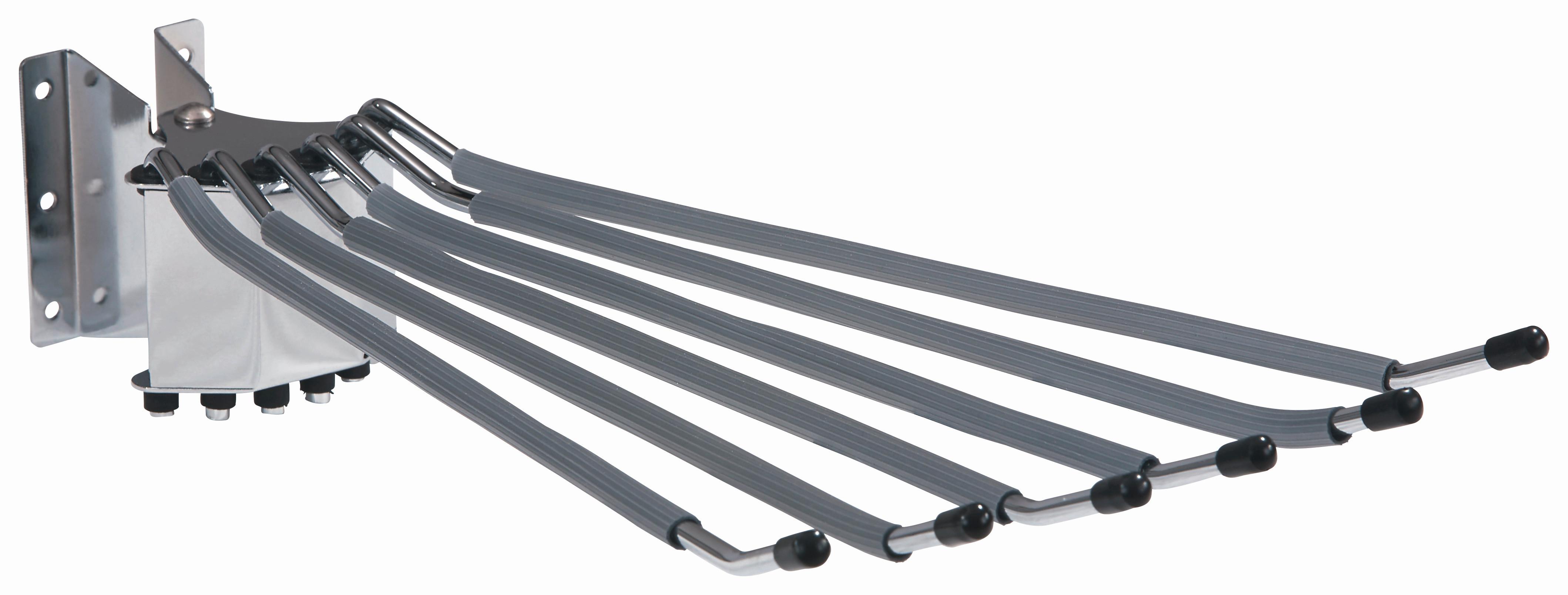 Hosenhalter Universal Metall 6 Bügel, Anti-Rutsch - Alufarben, Metall (8/43/43cm)