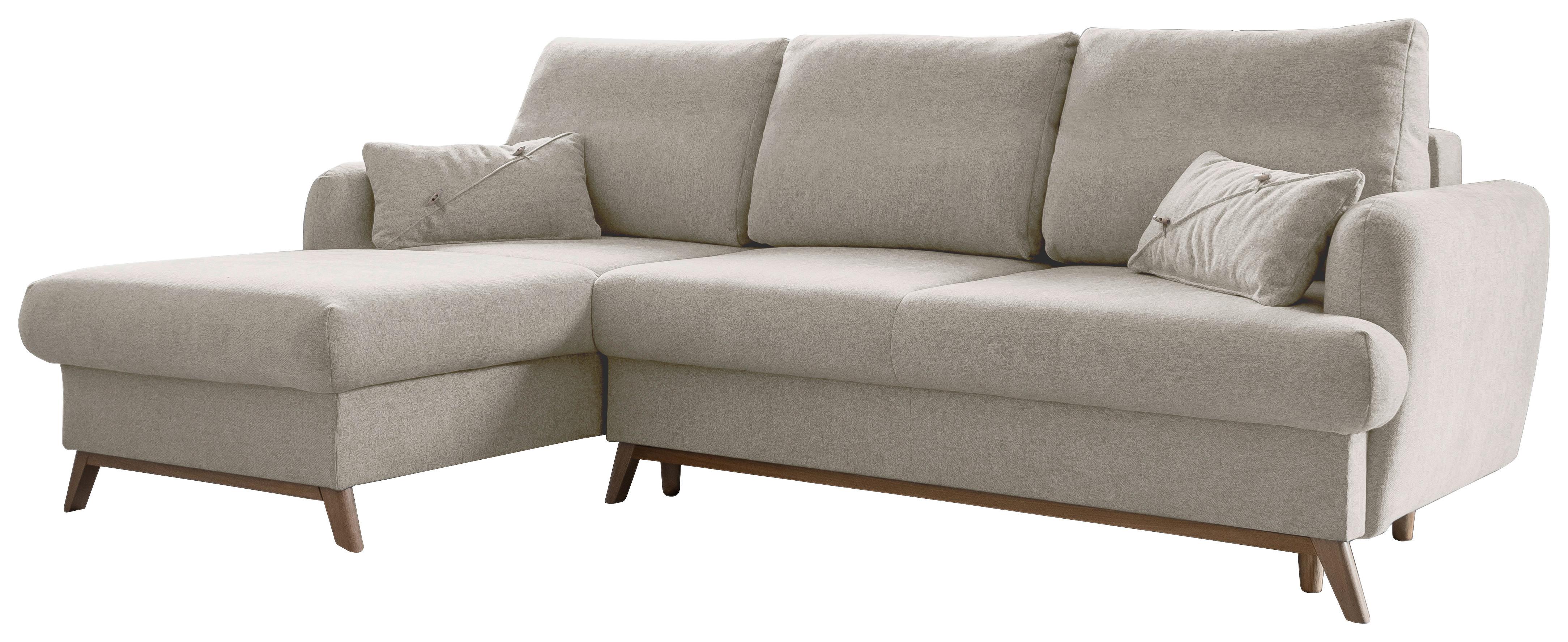 Ecksofa Scandic Lagom Beige S: 157x235 cm - Beige/Naturfarben, Textil (157/235cm) - MID.YOU