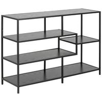 Regal Stahl Seaford B 114cm, Schwarz - Schwarz, Trend, Holzwerkstoff/Metall (114,0/78,0/35,0cm) - MID.YOU