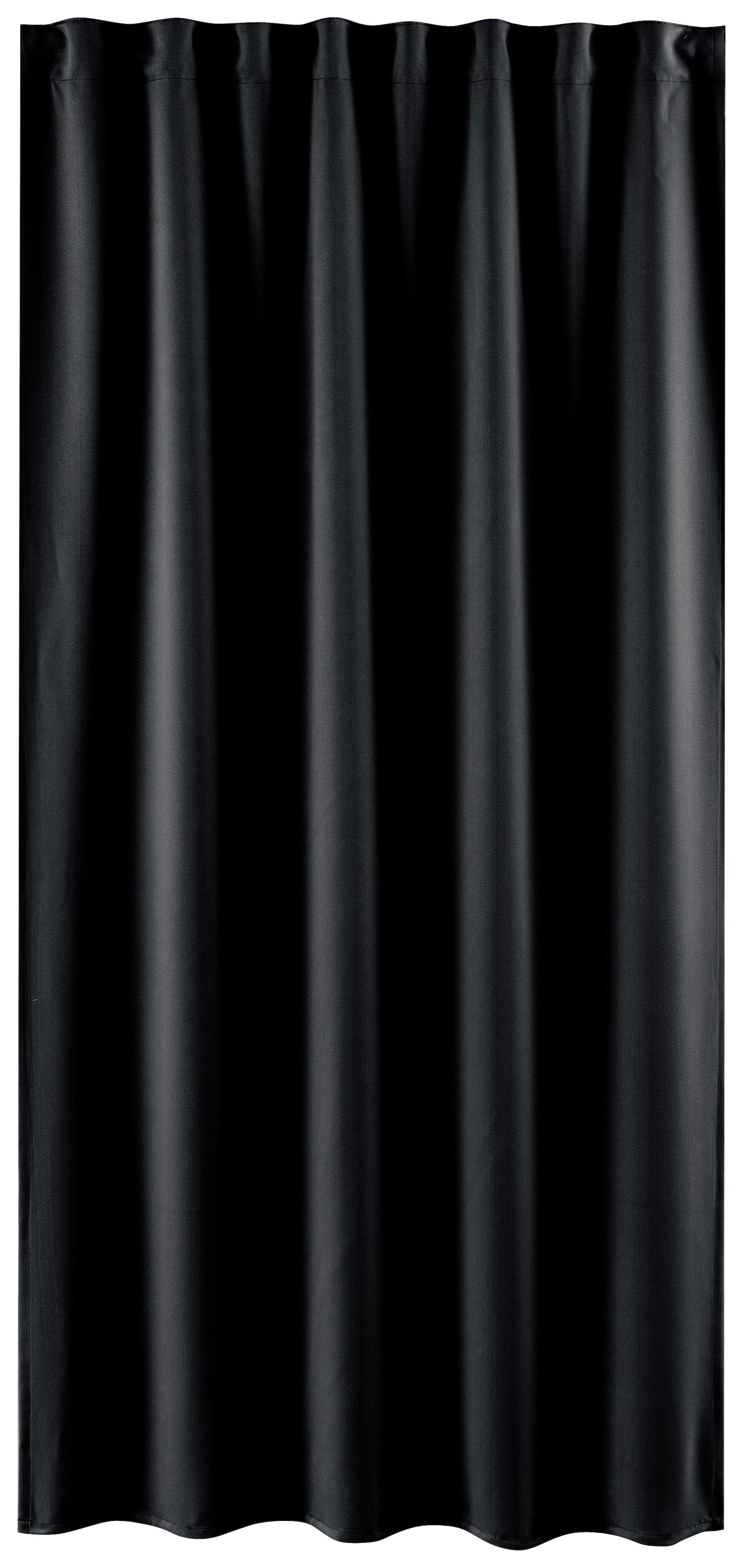 Verdunkelungsvorhang Simone - Schwarz, ROMANTIK / LANDHAUS, Textil (135/175cm) - James Wood