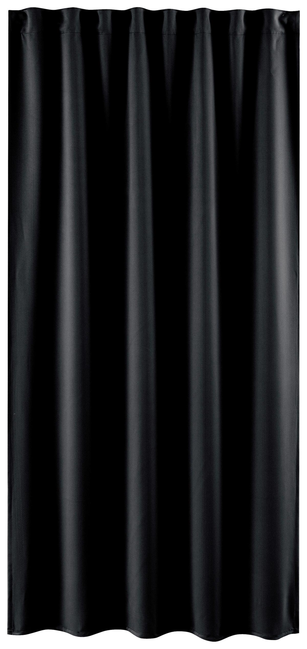 Verdunkelungsvorhang Simone - Schwarz, ROMANTIK / LANDHAUS, Textil (135/175cm) - James Wood