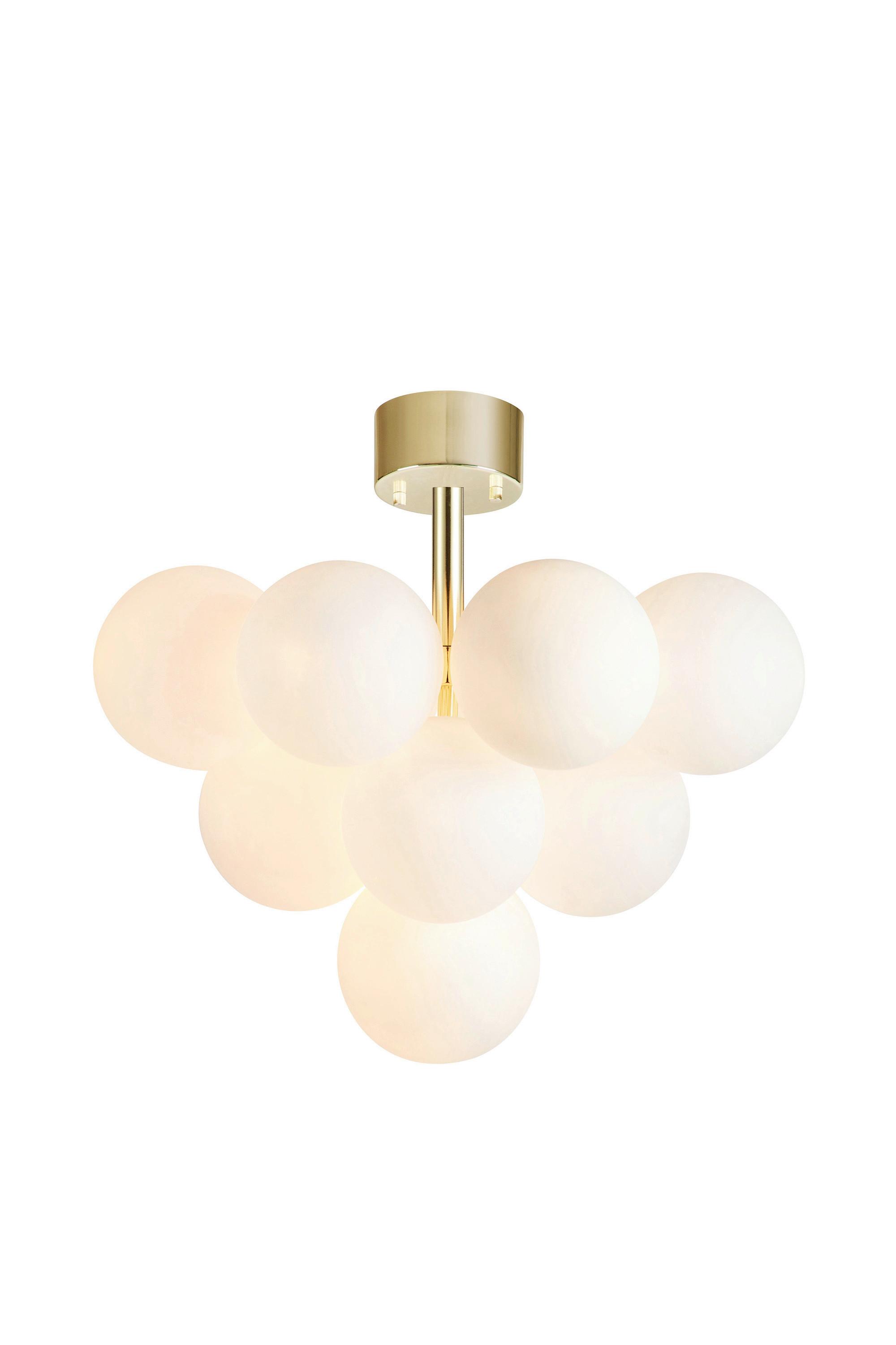 Hängeleuchte Weiß, Gold, 20w - Goldfarben/Weiß, Basics, Glas/Metall (56/51cm) - Markslöjd