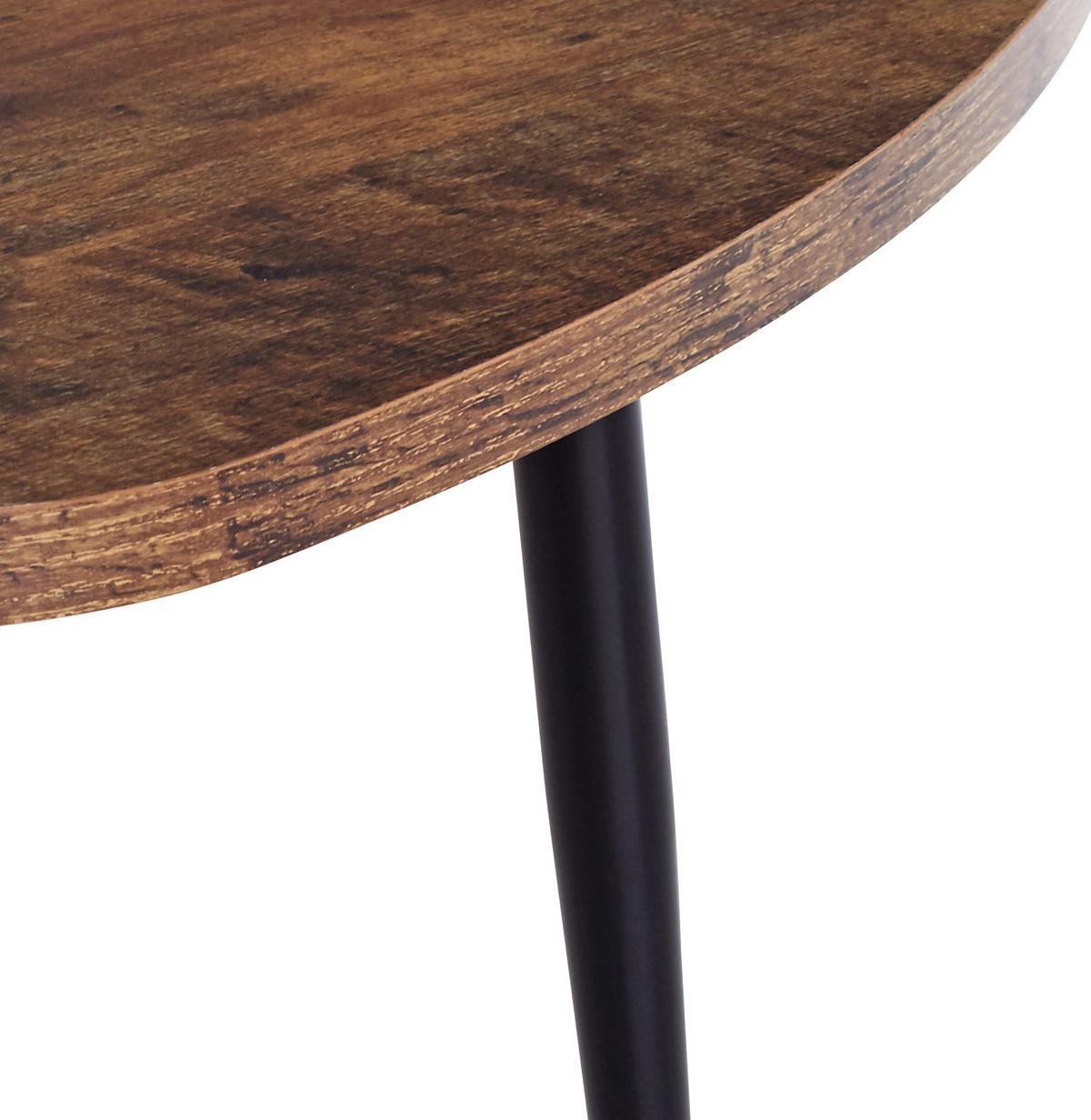 Couchtisch 3er Set Rocky, Naturfarben/schwarz - Schwarz/Naturfarben, MODERN, Holzwerkstoff/Metall (62/48/34,5/41/35/30cm) - Luca Bessoni