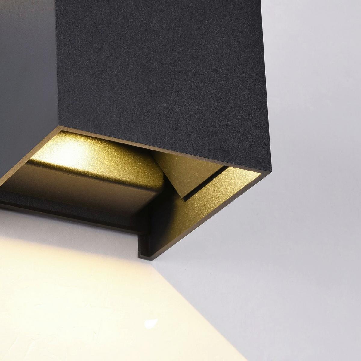 Außenwandleuchte Fulton - Schwarz, Basics, Metall (10/10/10cm) - MAYTONI