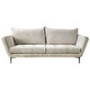 Sofa Ankona Creme/Schwarz, 225 cm - Creme/Schwarz, Design, Textil (225/86/95cm) - MID.YOU